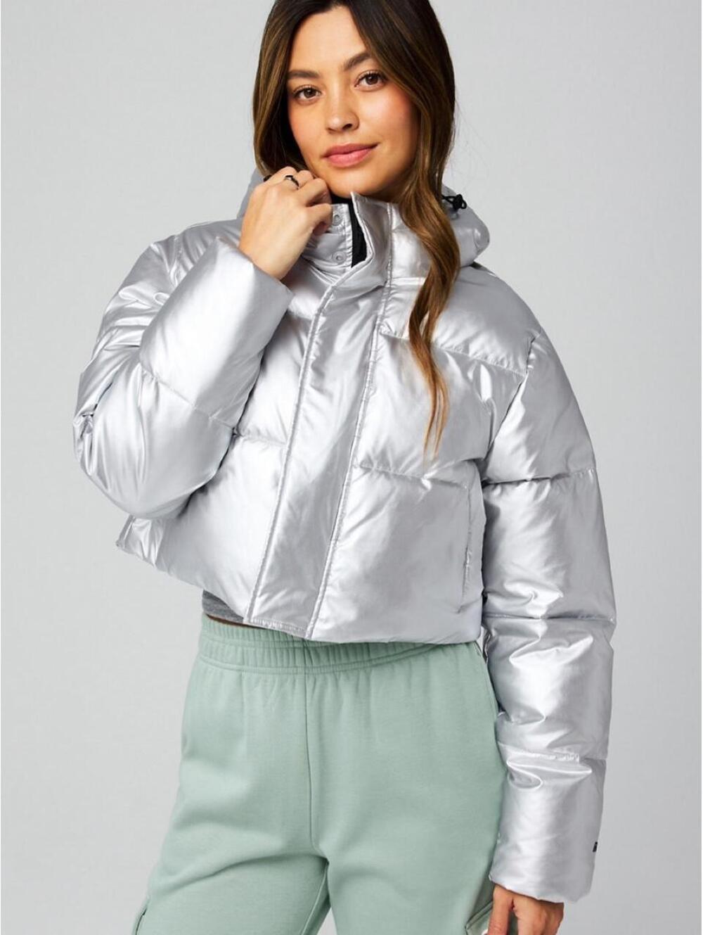 Fabletics Essential Cropped Hooded Puffer